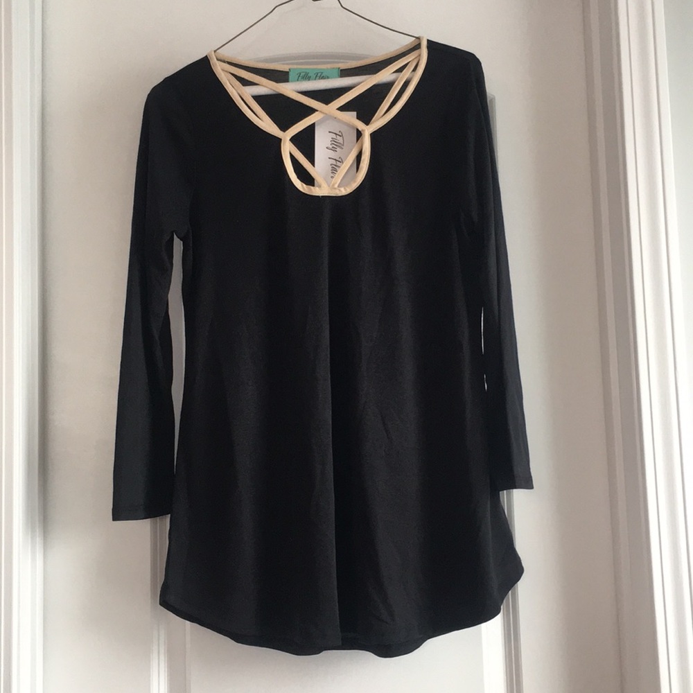 Filly Flair Black Tunic Shirt (NWT)